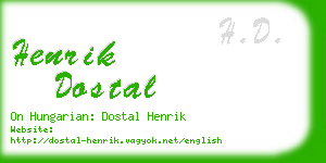 henrik dostal business card